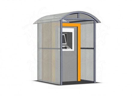 Навес для терминала/паркомата НТ1 (покрытие: сотовый поликарбонат толщиной 6 мм)