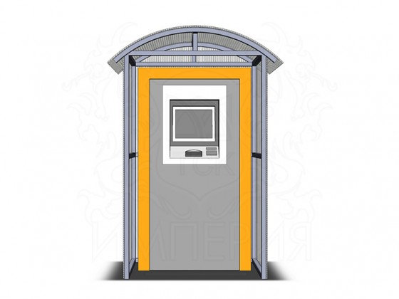 Навес для терминала/паркомата НТ1 (покрытие: сотовый поликарбонат толщиной 6 мм)