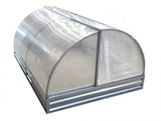 Парник Хлебница ЦИНК с с оцинкованной грядкой (2 метра)