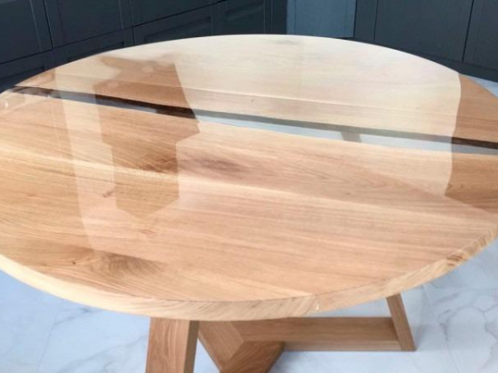 Защитное стекло для стола, накладка на стол, D=600 мм