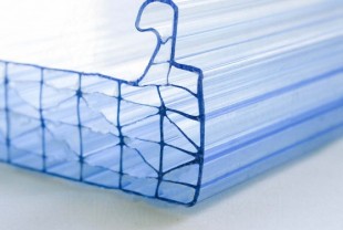 Замковая кровельная поликарбонатная панель SUNPAL (Израиль) толщиной 10 мм, бесцветный