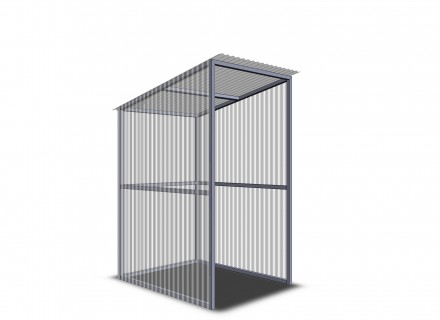 Навес для терминала/паркомата НТ2 (покрытие: монолитный поликарбонат толщиной 3 мм)