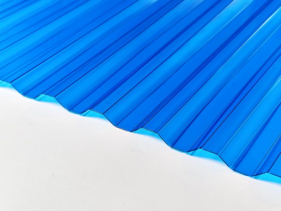 Профилированный поликарбонат Borrex толщина 1,3 мм, синий