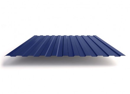 Профилированный поликарбонат Borrex толщина 1,3 мм, синий глухой матовый