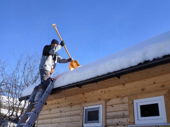 Снеговая лопата из поликарбоната Эталон Original ковш 460*400*60 мм, длина 1410 мм