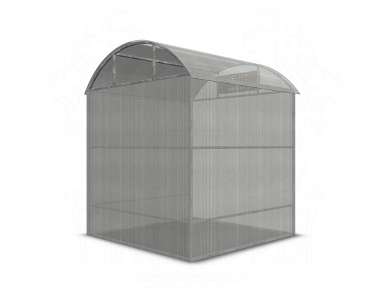 Павильон для курения (покрытие: цветной сотовый поликарбонат 6 мм)