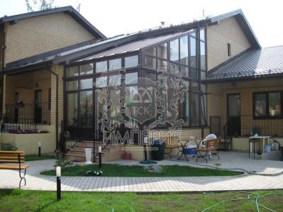 Готовые объекты - Крыша из поликарбоната в загородном доме №3