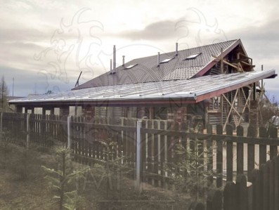 Готовые объекты - Крыша веранды (кровельные панели из монолитного поликарбоната)