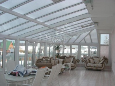 Готовые объекты - Крыша из поликарбоната в загородном доме №2